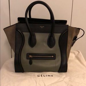 Celine Smooth Calfskin Suede Tricolour Luggage